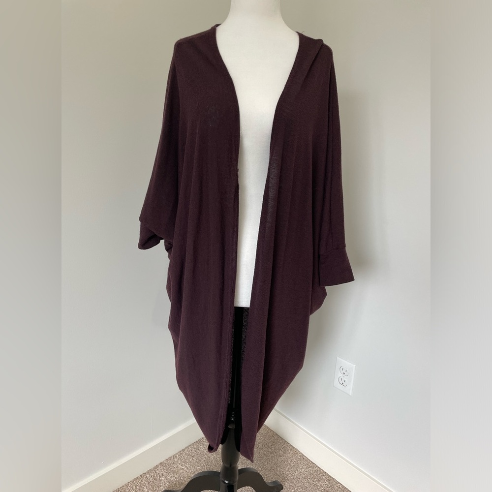 G:21 Light Weight Dolman Sleeve Purple Long Cardigan - Size M-L